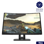 HP X24c 23. FHD Curved Gaming Monitor (9FM22AS) gaming laptop - front view