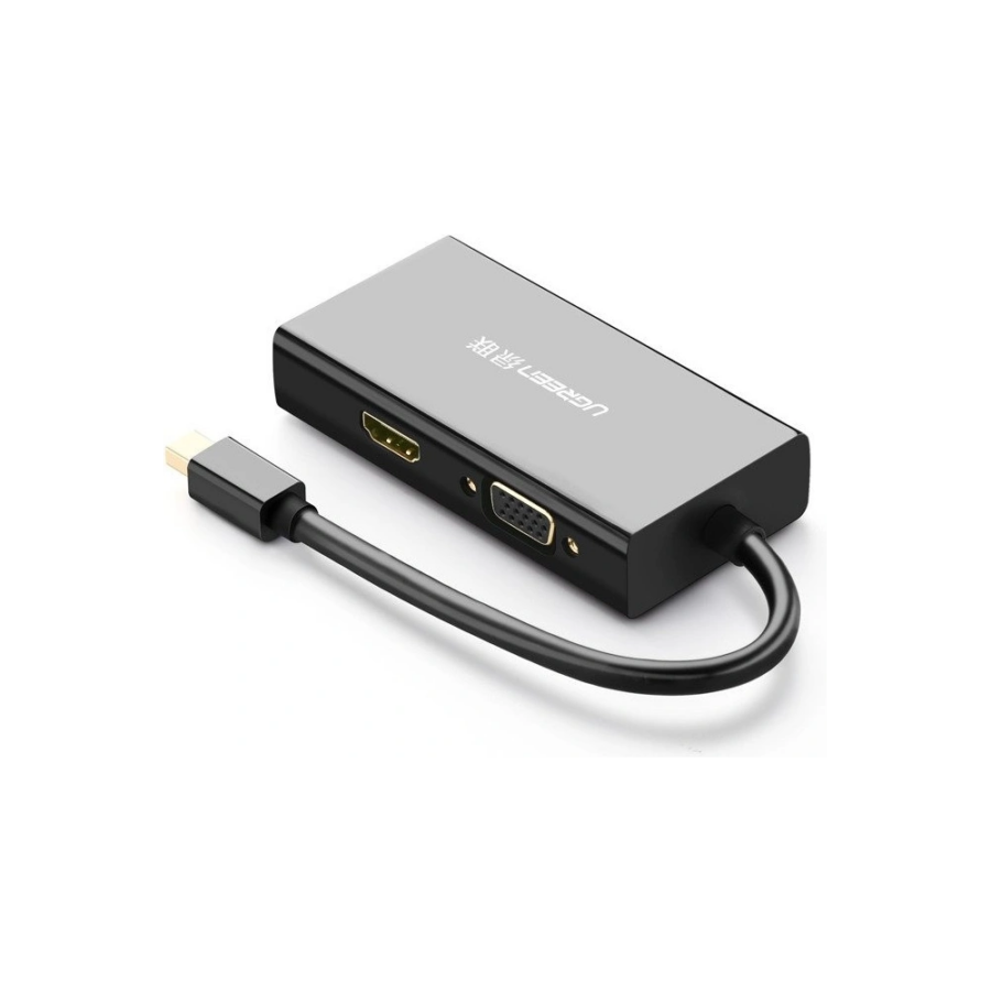UGREEN Mini DisplayPort to HDMI/VGA/DVI Converter, Black (MD114)
