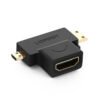 UGREEN Micro HDMI Male + Mini HDMI Male to HDMI Female Adapter (HD129)