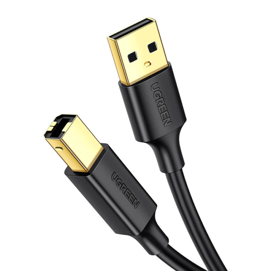 UGREEN USB 2.0 AM to BM Printer Cable 2m, Black (US135)