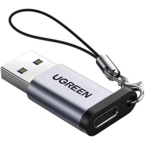 UGREEN USB-A 3.0 Male to USB-C 3.1 Female Adapter, Gray (US276)