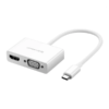 UGREEN USB-C to HDMI + VGA Converter, White (MM123)