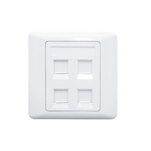 VENTION 4 Port Wall Faceplate, White 86 Type