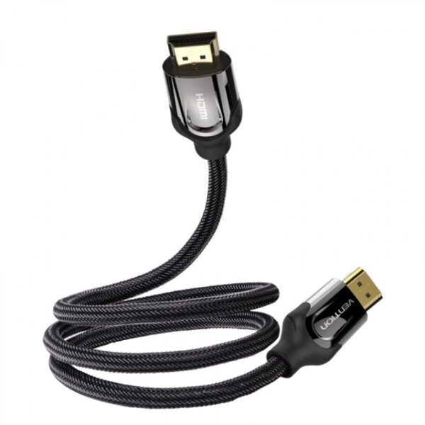 VENTION Nylon Braided HDMI Cable 1.5M, Black Metal Type