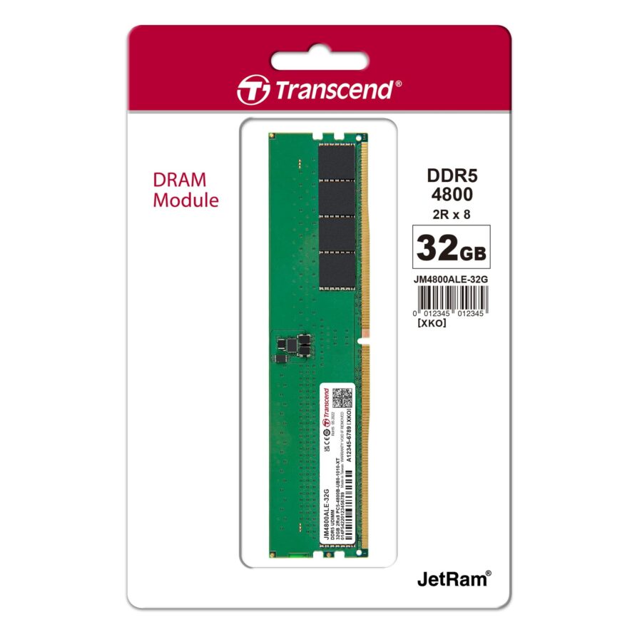 Transcend 32GB DDR5 4800 MHz Desktop RAM
